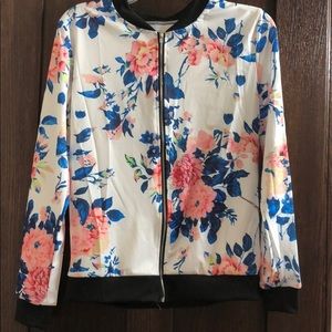 Medium Floral Print Bomber Jacket